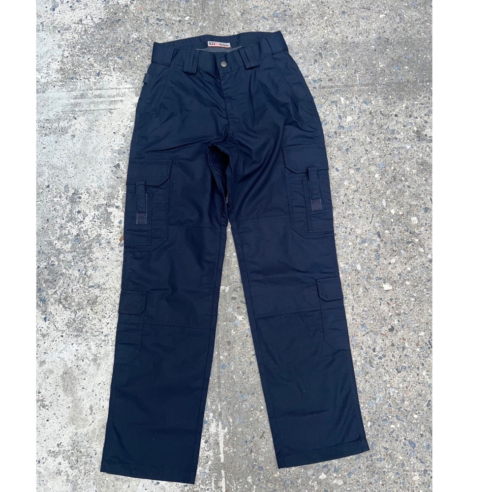 5.11 Tactical Womens Cargo Pants 30x34 Navy Blue Ripstop Double Pocket Knee